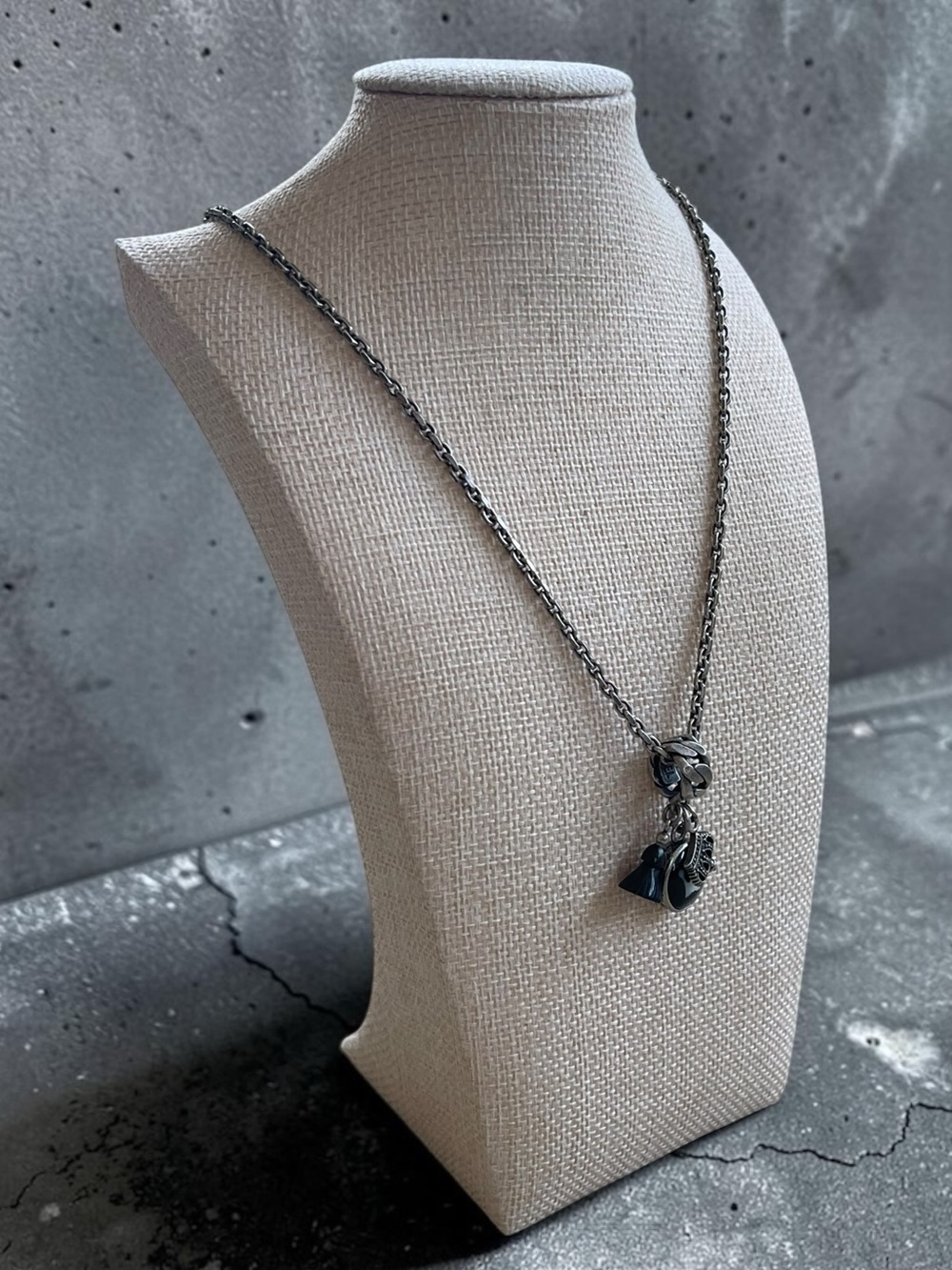 Diesel Successful Living Sterling Silver Multi Charm Necklace - Picture 3 of 8